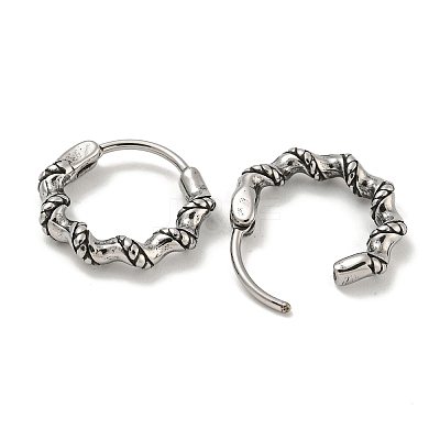 316 Surgical Stainless Steel Hoop Earrings EJEW-D096-19G-AS-1