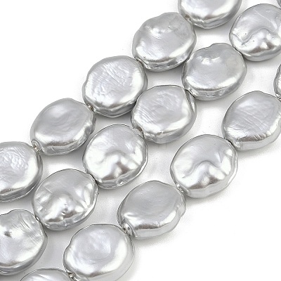 Electroplated Glass Beads Strands GLAA-H039-05B-1