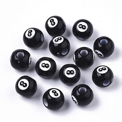 Spray Painted Acrylic Beads X-SACR-N009-05-1