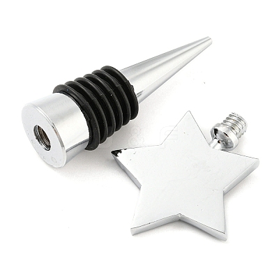 Alloy Wine Bottle Stopper Cabochon Settings AJEW-Z016-02C-P-1