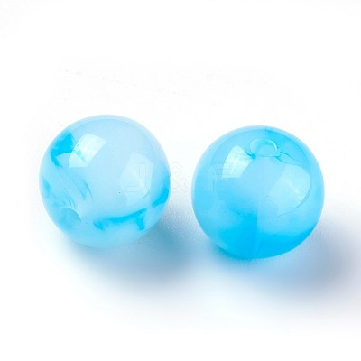 Acrylic Imitation Jade Beads MACR-E025-25C-8mm-1