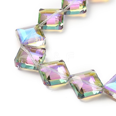 Transparent Electroplate Glass Beads Strands EGLA-E030-01C-01-1