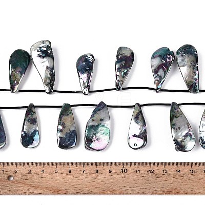 AB Color Plated Dyed Natural Freshwater Shell Beads Strands SHEL-T020-55B-1
