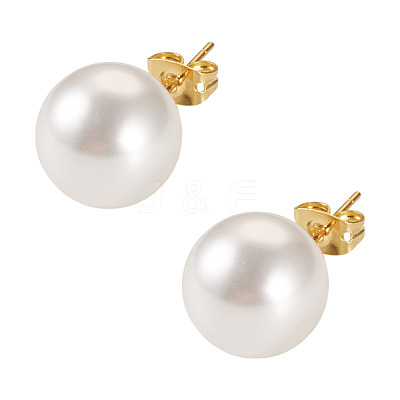 925 Sterling Silver Round Stud Earrings EJEW-TAC00030-02-1