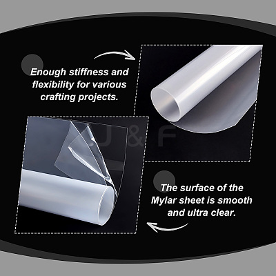6Pcs Transparent PVC Sheets FIND-WA0001-34A-1