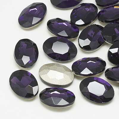 Pointed Back Glass Rhinestone Cabochons RGLA-T080-6x8mm-16-1