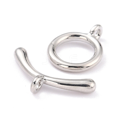 Rack Plating Brass Toggle Clasps X-KK-B036-09P-1