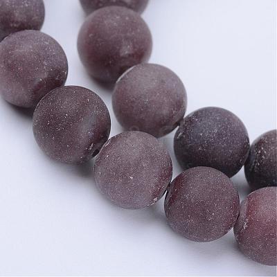 Natural Purple Aventurine Beads Strands G-Q462-10mm-15-1