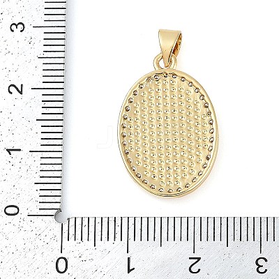 Rack Plating Brass Micro Pave Cubic Zirconia Pendants KK-P287-11G-1