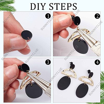 30Pcs 3 Size 304 Stainless Steel Stud Earring Findings STAS-SC0004-32-1