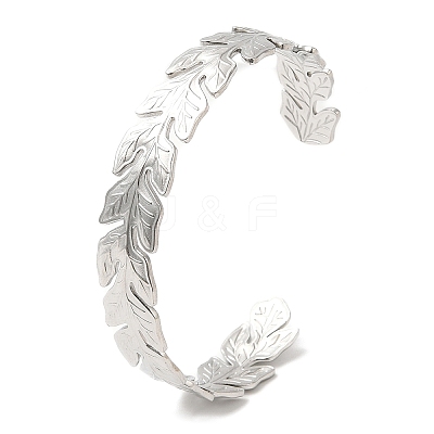 Non-Tarnish 304 Stainless Steel Cuff Bangles BJEW-K267-06P-1