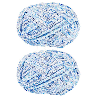 2 Skeins Polyester Yarn for Knitting & Crochet OCOR-TA0003-09B-1