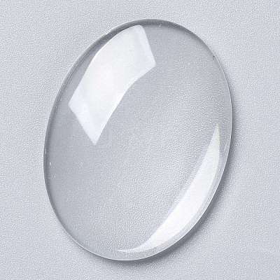 Transparent Glass Cabochons GLAA-XCP0011-26-1