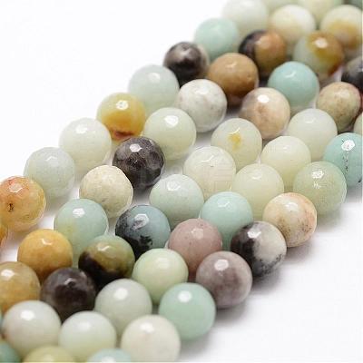 Natural Flower Amazonite Beads Strands G-D840-24-8mm-1