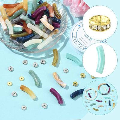 DIY Curved Tube Bracelet Making Kit DIY-FS0010-36-1
