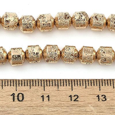 Electroplated Natural Lava Rock Beads Strands G-L606-B02-01C-1