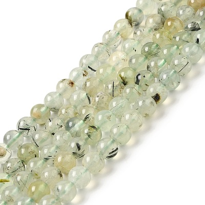 Natural Prehnite Beads Strands G-S333-6mm-032-1