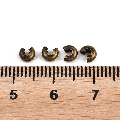 Iron Crimp Beads Covers IFIN-H028-AB-1