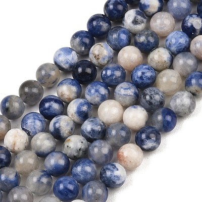 Natural Sodalite Beads Strands G-S279-10-8mm-1