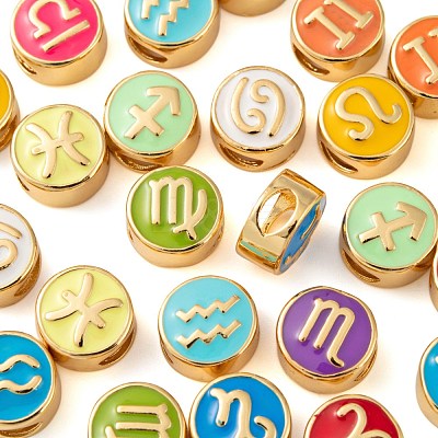 24Pcs 12 Style Brass Enamel Beads KK-LS0001-44-1