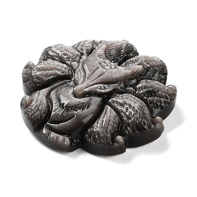 Natural Silver Sheen Obsidian Pendants G-G098-02A-1