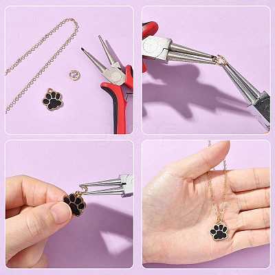 10Pcs Brass Locking Jump Rings KK-YW0003-96A-G-1