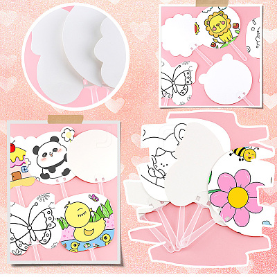 Paper Hand Held Fan FIND-WH20003-36A-1