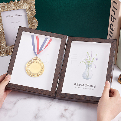 Double Plastic Vertical Hinged Photo Frames DJEW-WH0043-14B-02-1