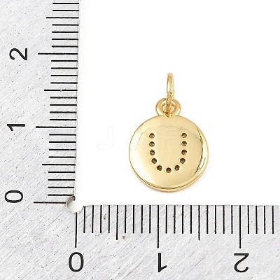 Brass Micro Pave Clear Cubic Zirconia Charms CU-CBA56CE-12G-U-1