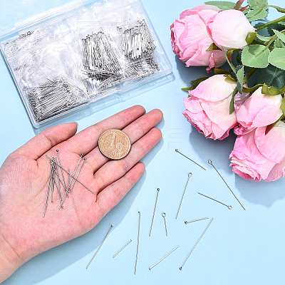 800Pcs 304 Stainless Steel Pins STAS-YW0002-82-1