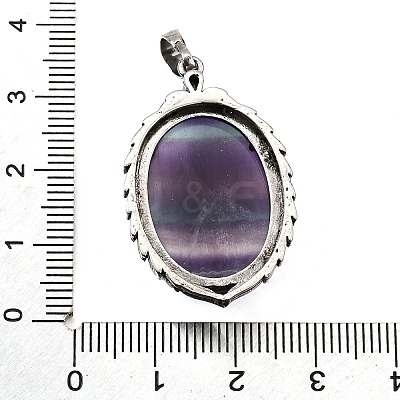 Natural Fluorite Pendants G-Q350-02K-1