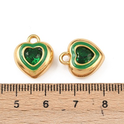 304 Stainless Steel Enamel Pendants STAS-C158-15G-02-1