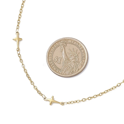 304 Stainless Steel Cross Chain Necklaces NJEW-JN05443-1