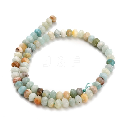 Natural Flower Amazonite Beads Strands G-Z111-A19-1