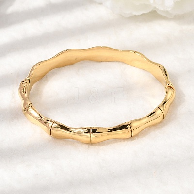 304 Stainless Steel Hinged Bangles BJEW-D408-18G-1