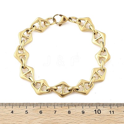 304 Stainless Steel Mariner Link Chain Bracelets for Women BJEW-F488-02G-1