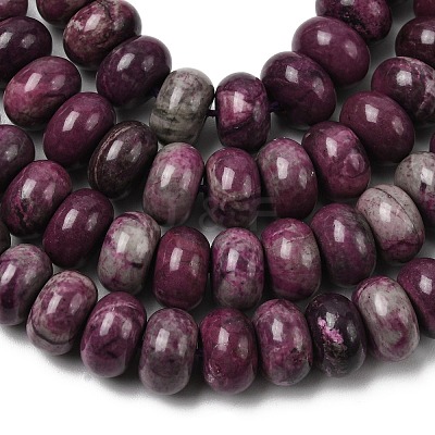 Natural Map Stone/Picasso Stone/Picasso Jasper Beads Strands G-A280-A12-02-1