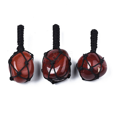 Natural Red Agate Pendants G-N0326-93E-1