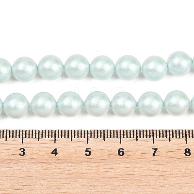 Frosted Glass Pearl Beads Strands GLAA-A044-08A-05-1