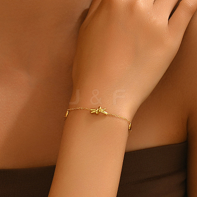 Elegant 201 Stainless Steel Link Bracelets VR7630-1-1