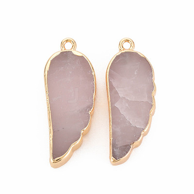Natural Rose Quartz Pendants G-N326-127-A06-1