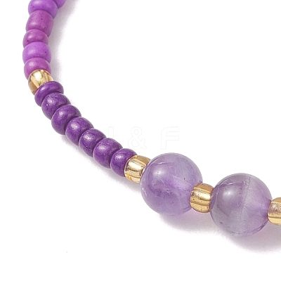 Adjustable Natural Gemstone Beads Braided Bead Bracelets for Women BJEW-MZ00286-1