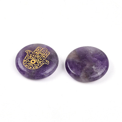 Natural Amethyst Cabochons G-N345-06C-1