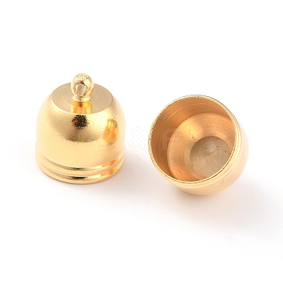 Brass Cord End Cap for Jewelry Making KK-O139-14F-G-1