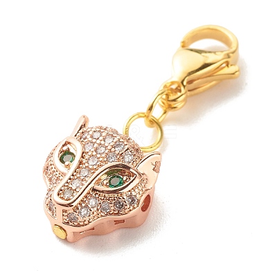 Brass Micro Pave Cubic Zirconia Pendants HJEW-JM00577-04-1