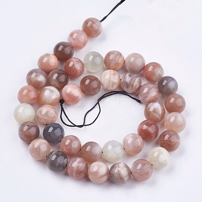 Natural Multi-Moonstone Beads Strands G-J157-10mm-06-1