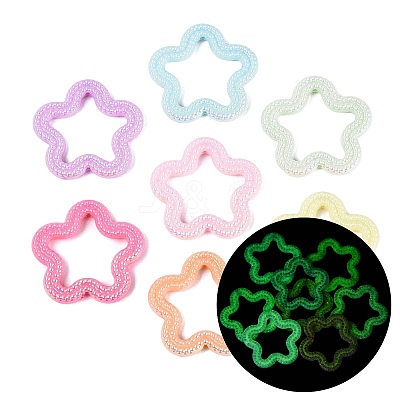 Luminous UV Plating Opaque Acrylic Beads OACR-Q204-29-1