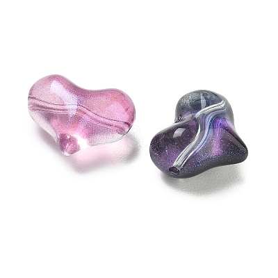 Baking Paint Transparent Glass Beads GL-CBAB158-02-1