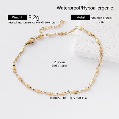 Vintage 304 Stainless Steel Link Chain Bracelets for Women SR6188-4-1