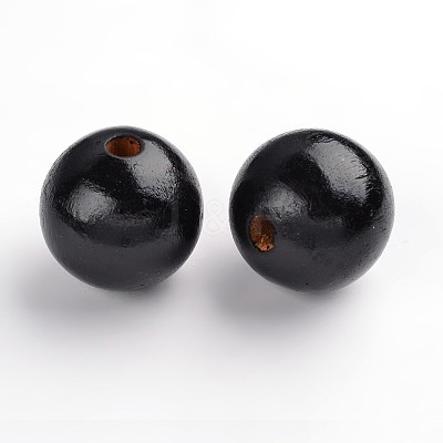 Natural Wood Beads X-TB30MMY-2-1